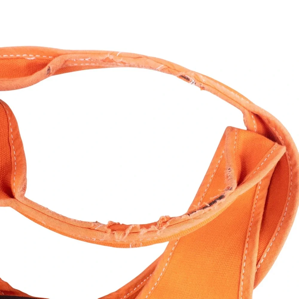 Baldinini 1882 Orange Canvas Espadrille Tote Bag Made in Italy